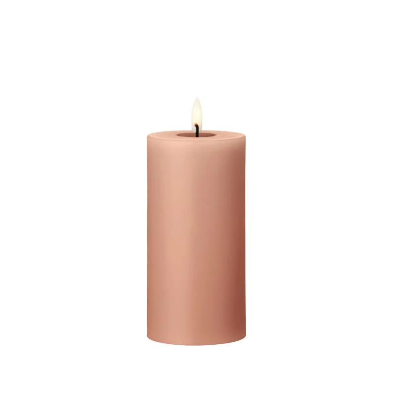 LED Pillar candle - Rosy Caramel, 15cm - by ester & erik - Image 3
