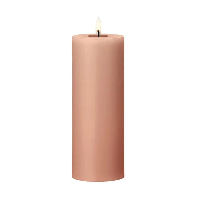 LED Pillar candle - Rosy Caramel, 20cm - by ester & erik - Image 3