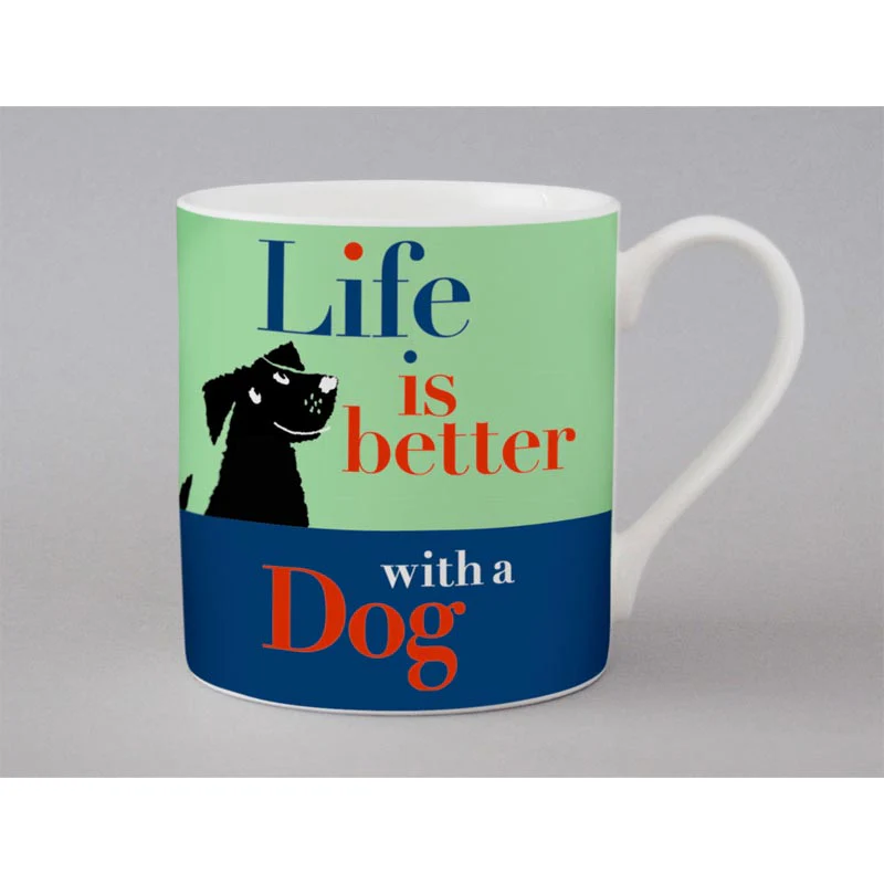 Life Cheeky Dog Mug Green - by Repeat Repeat - Image 3