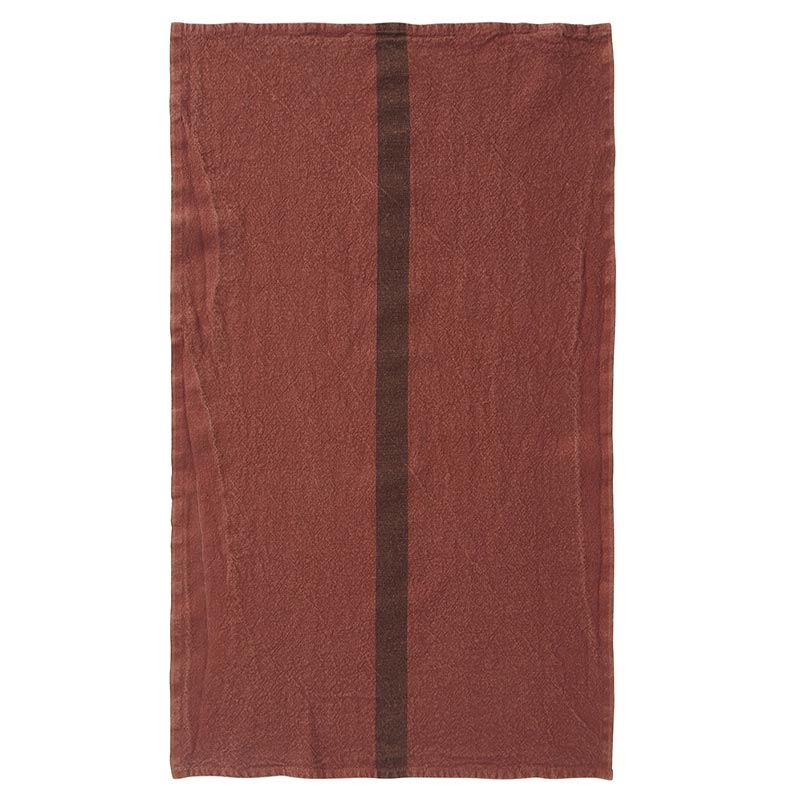 Doudou 100% Linen Tea Towel - Brick - by Charvet Editions - Image 3