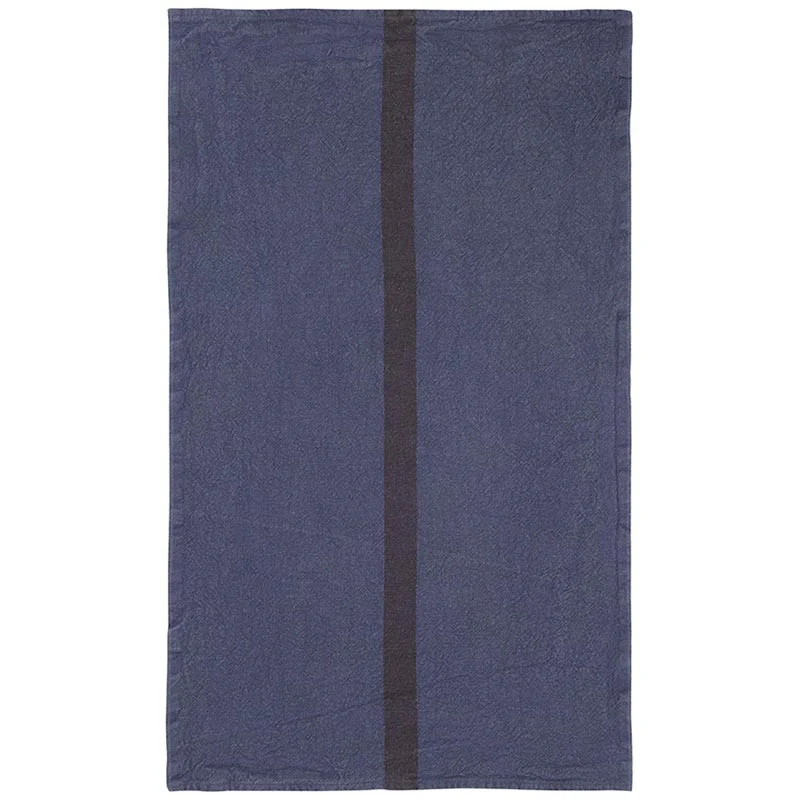 Doudou 100% Linen Tea Towel - Indigo - by Charvet Editions - Image 2