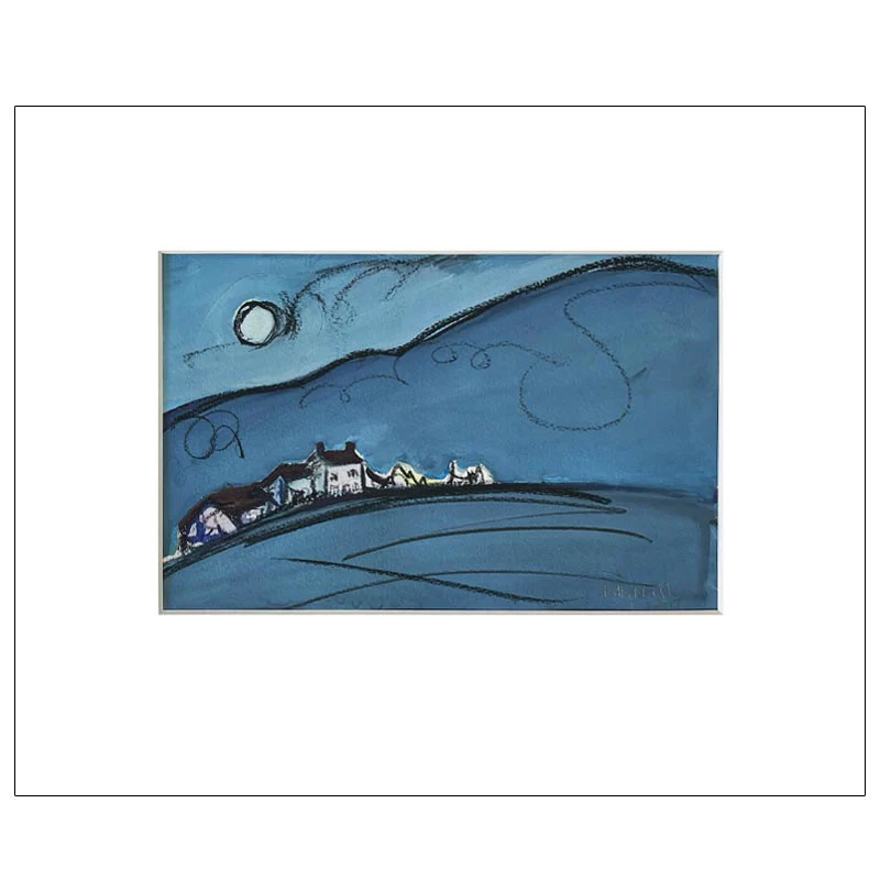 Little Farm, Big Hill 2018 - original watercolour painting by Kitty North. - Image 3