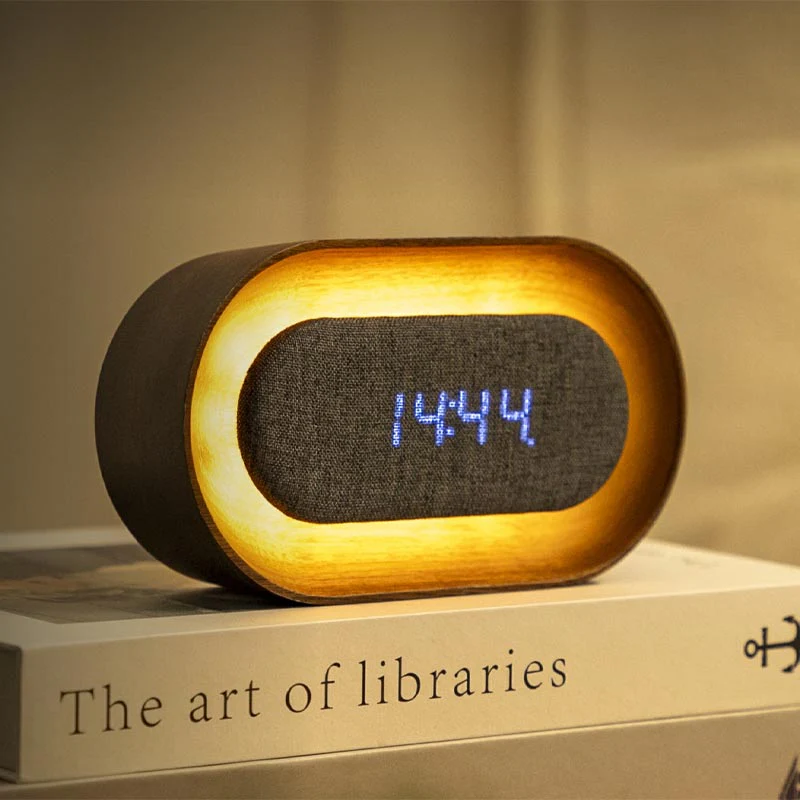 Lumos Clock - Oval - Walnut - by Gingko - Image 2
