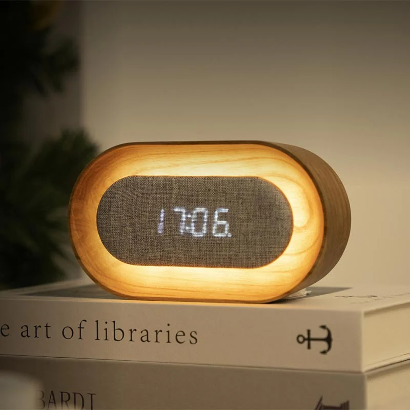 Lumos Clock - Oval - Walnut - by Gingko - Image 4