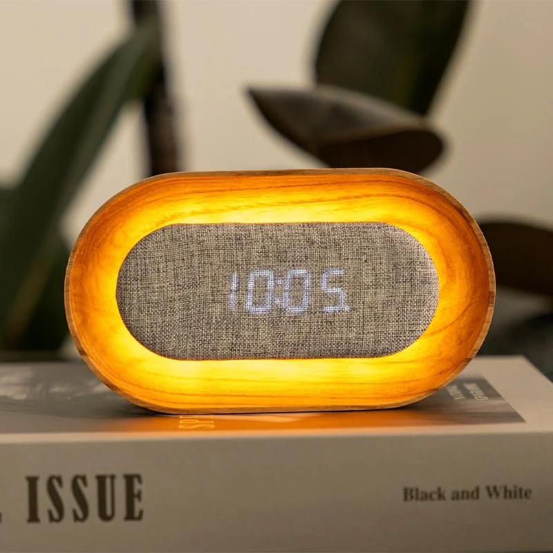Lumos Clock - Oval - White Ash - by Gingko - Image 4