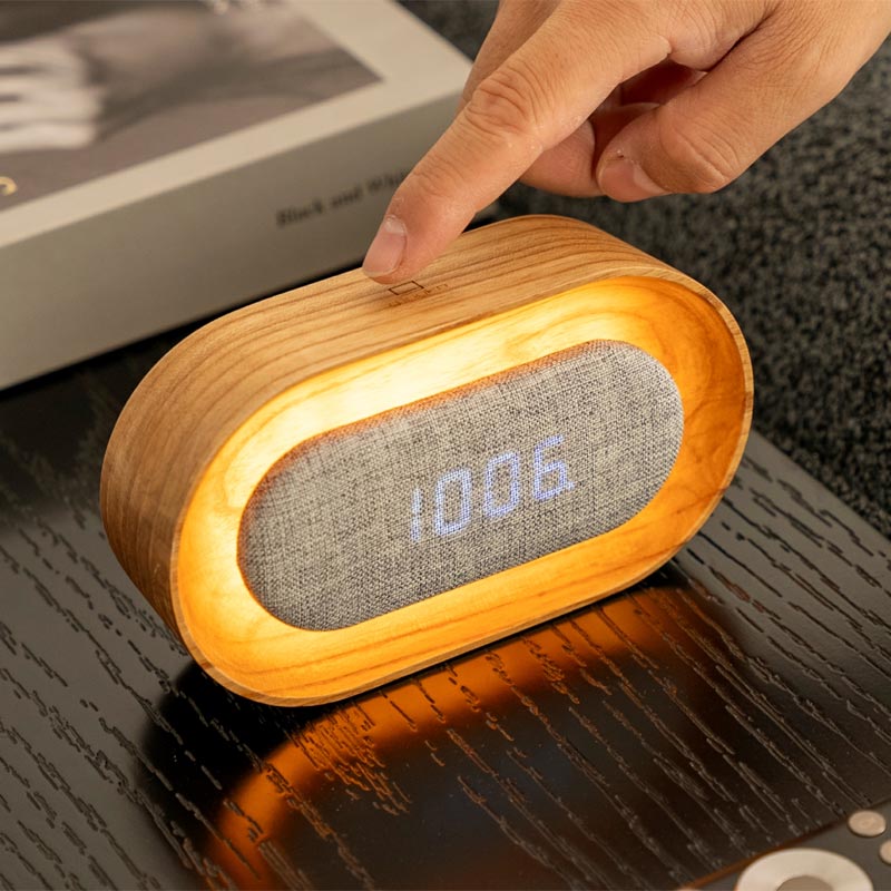 Lumos Clock - Oval - White Ash - by Gingko - Image 5