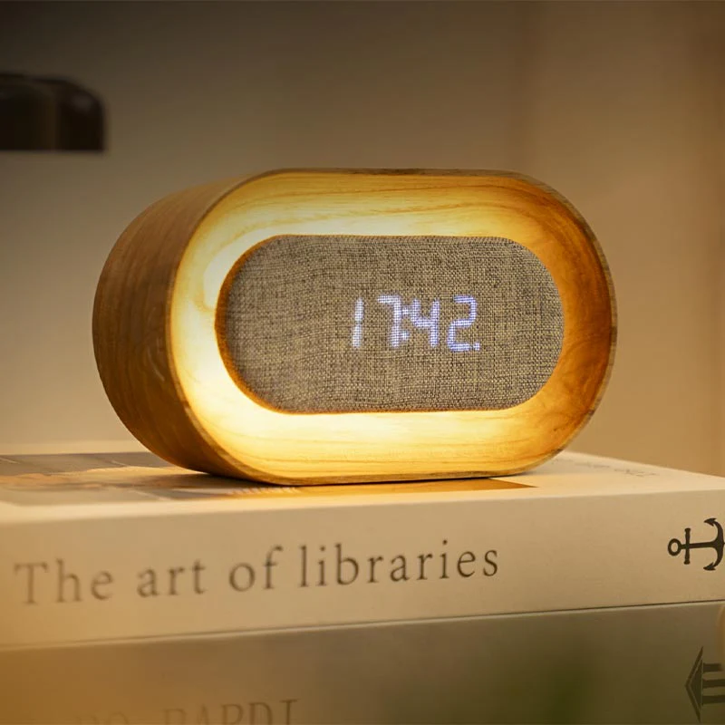 Lumos Clock - Oval - White Ash - by Gingko - Image 7