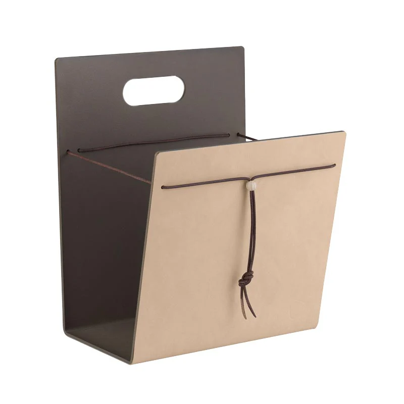 Magazine holder  by LindDNA- Sand / Bronze Recycled Leather - Image 4