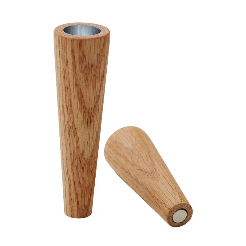 Magnetic cone candle holder - oak (pair) by LindDNA - Image 3