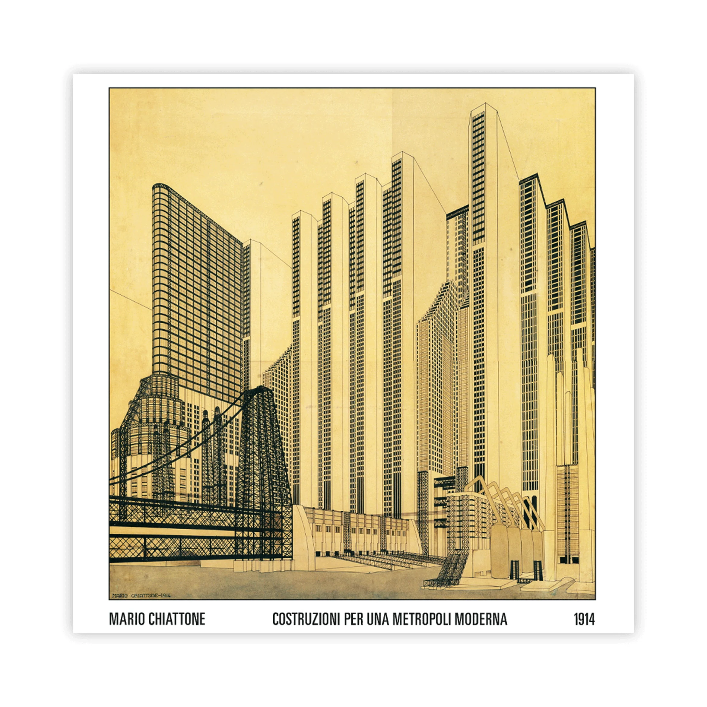 Mario Chiattone, Metropoli Moderna / Modern Metropolis poster - Image 2