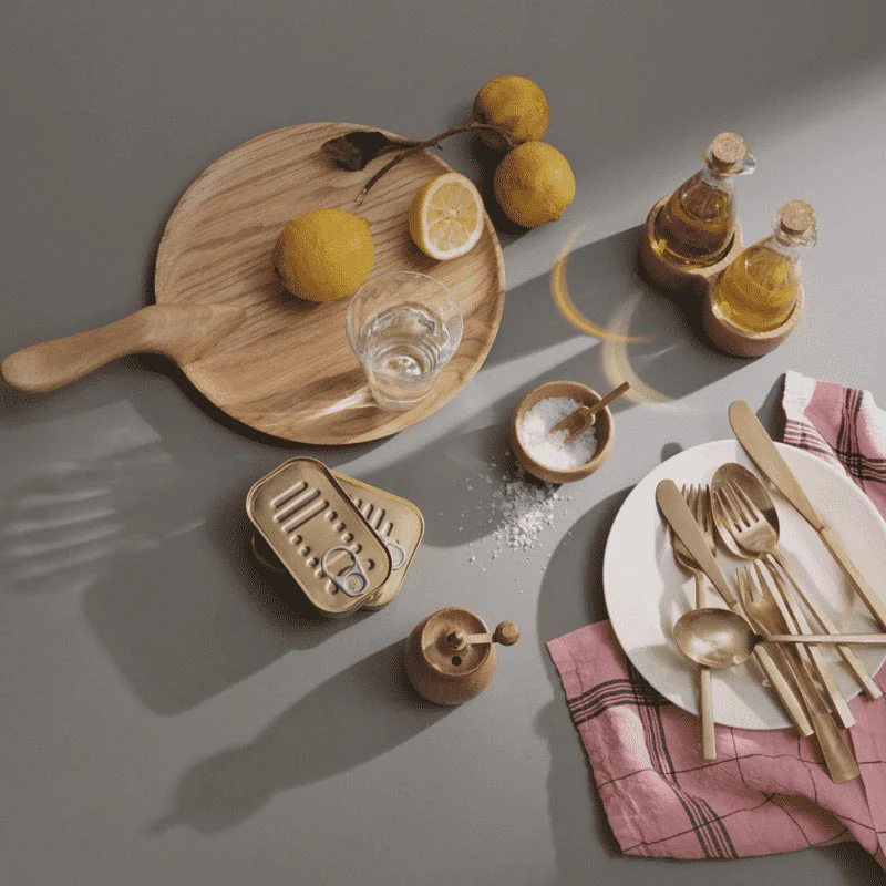 Menageri Oak Salt Cellar with Spoon - des. Kay Bojesen - Image 4