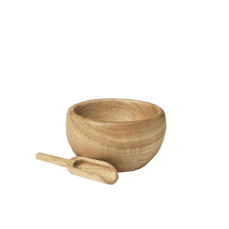 Menageri Oak Salt Cellar with Spoon - des. Kay Bojesen - Image 7