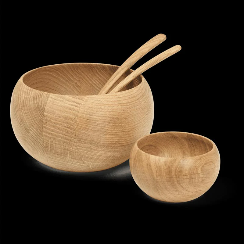Menageri Oak Serving Bowl - 24.5cm - des. Kay Bojesen - Image 6