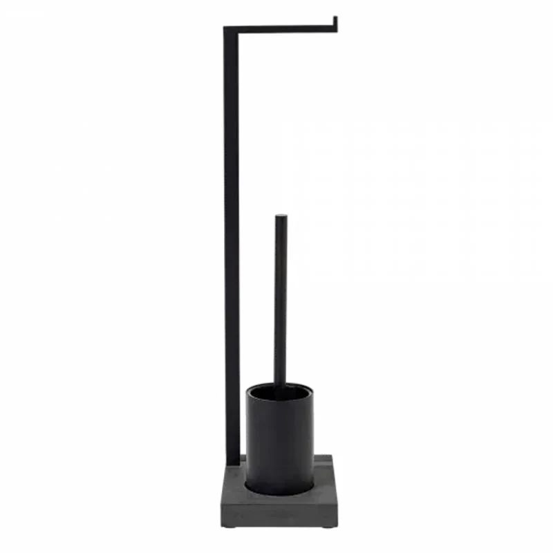 Menoto Toilet roll holder and brush (black) des Floz Industrie for blomus - Image 2