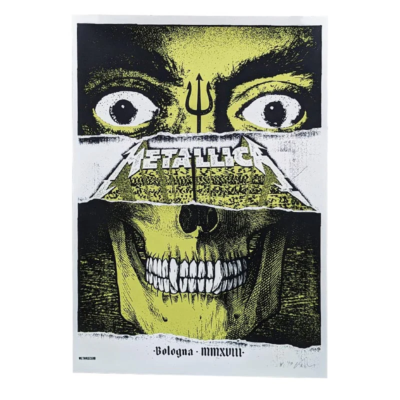 Metallica poster by WeThreeClub - 3 colour screenprint, signed artist's proof - Image 2