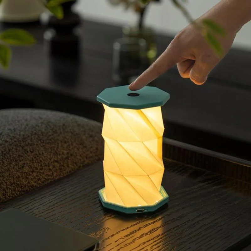 Mini Hexagon Twist Lamp - Lagoon Teal - by Gingko - Image 3