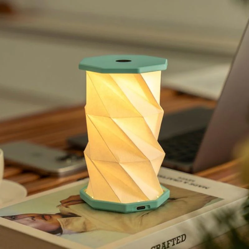 Mini Hexagon Twist Lamp - Lagoon Teal - by Gingko - Image 5