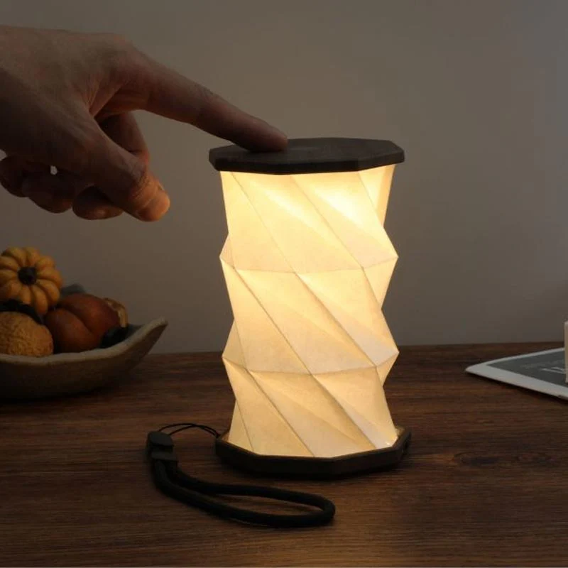 Mini Hexagon Twist Lamp - Walnut Drift - by Gingko - Image 6