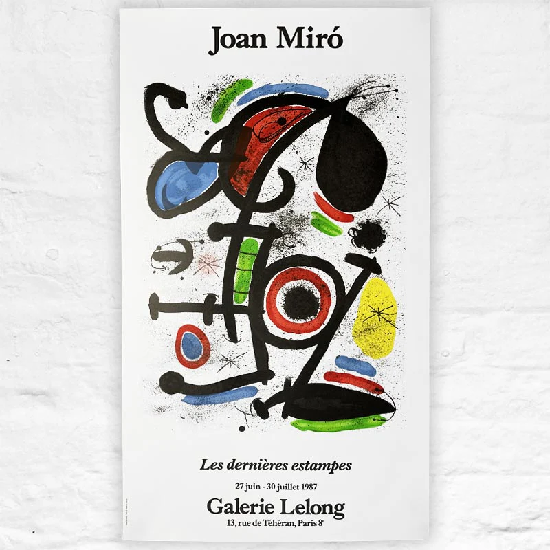 Miro - Les dernières estampes - Exhibition Poster from Galerie Lelong, 1987