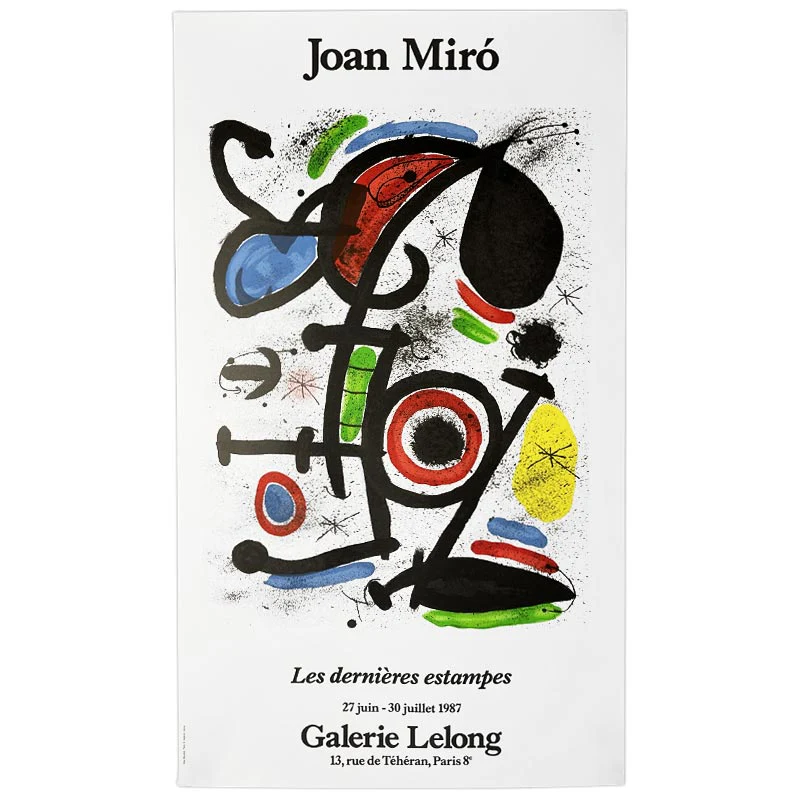 Miro - Les dernières estampes - Exhibition Poster from Galerie Lelong, 1987 - Image 2
