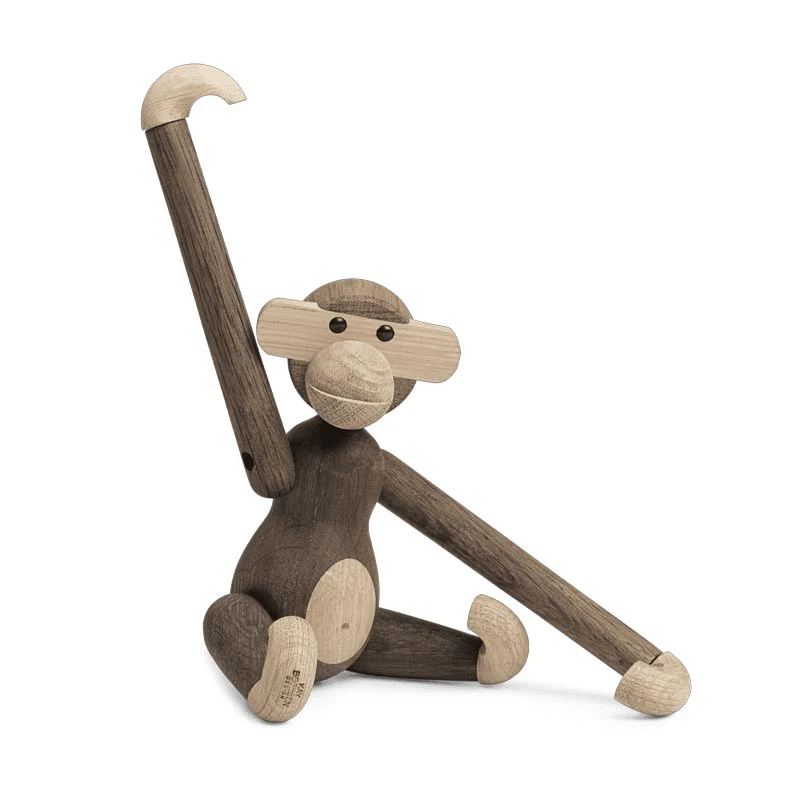 Monkey - Small - Oak/Smoked Oak (des. Kay Bojesen, 1951) - Image 2
