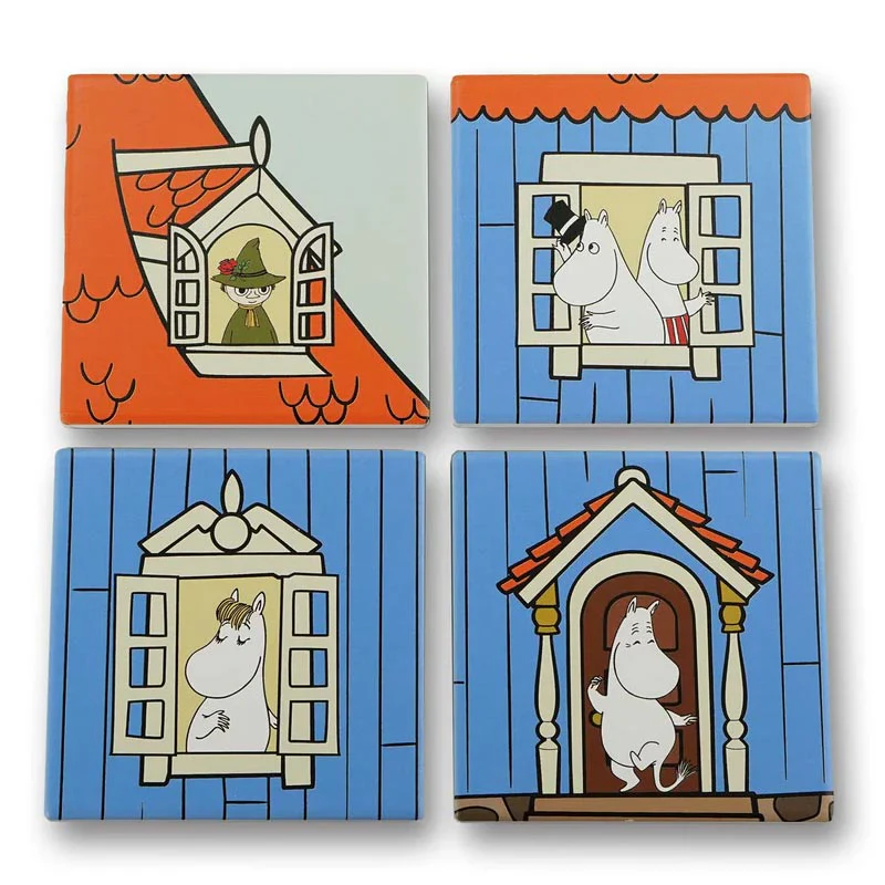 Moomin House Coasters - Set of 4 - by Half Moon Bay - Image 3