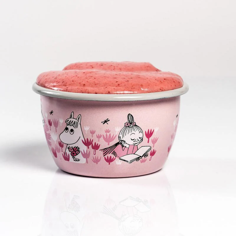 Moomin Enamel Bowl - In the garden, girls - by Muurla - Image 4