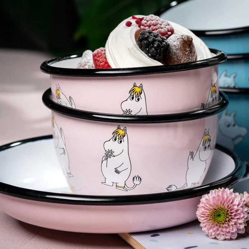 Moomin Enamel Bowl - Snorkmaiden Retro - by Muurla - Image 4