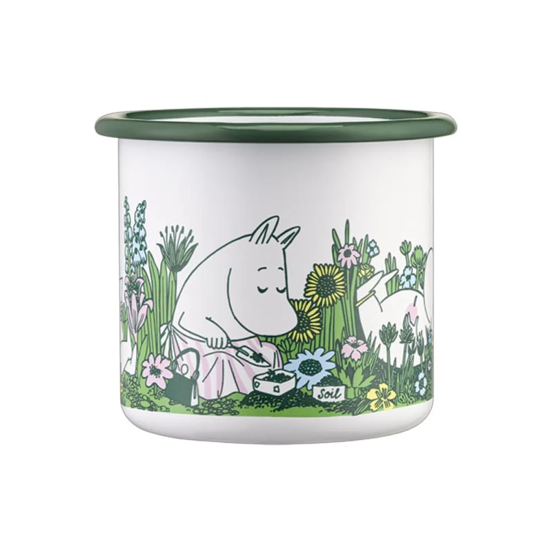 Moomin Enamel Mug - In the garden - by Muurla - Image 2
