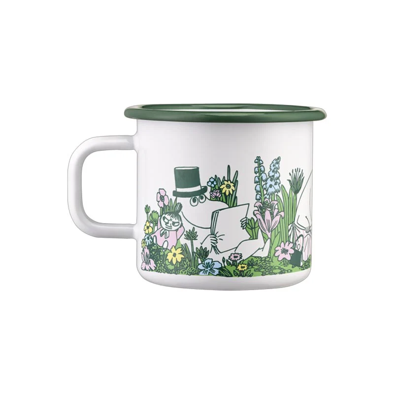 Moomin Enamel Mug - In the garden - by Muurla - Image 3
