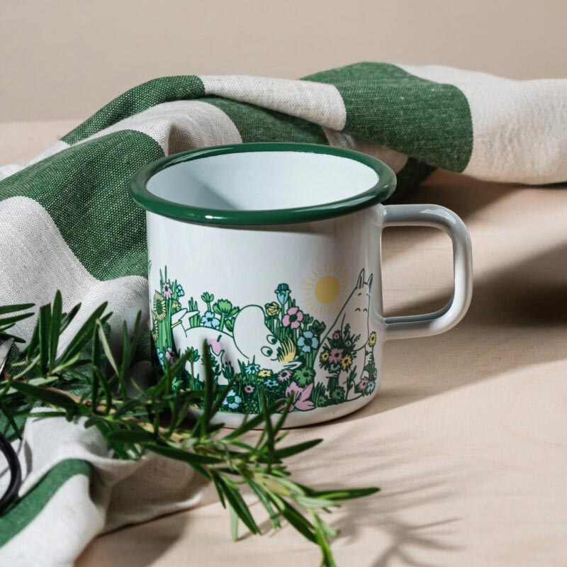 Moomin Enamel Mug - In the garden - by Muurla - Image 4