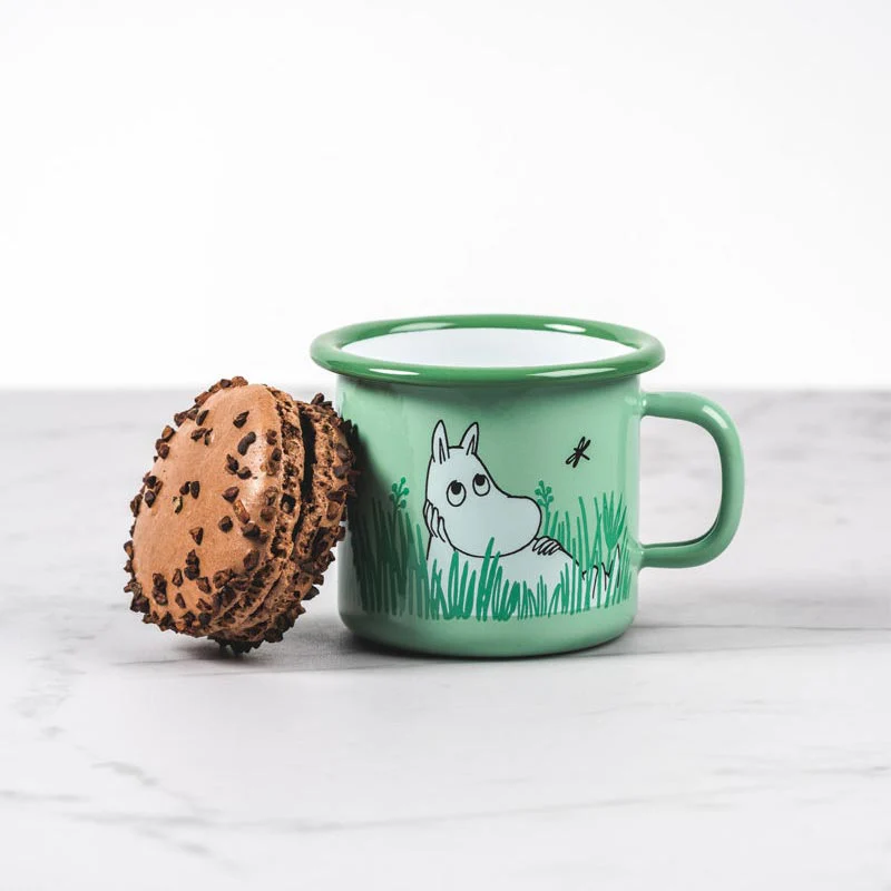 Moomin Enamel Mug - In the garden, boys - by Muurla - Image 5