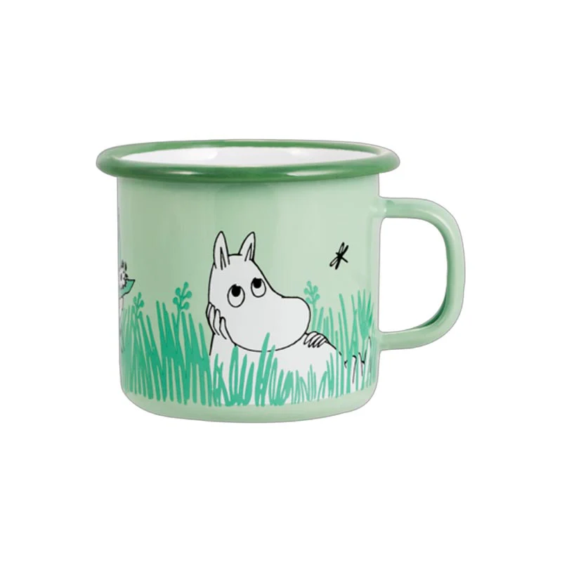 Moomin Enamel Mug - In the garden, boys - by Muurla - Image 7