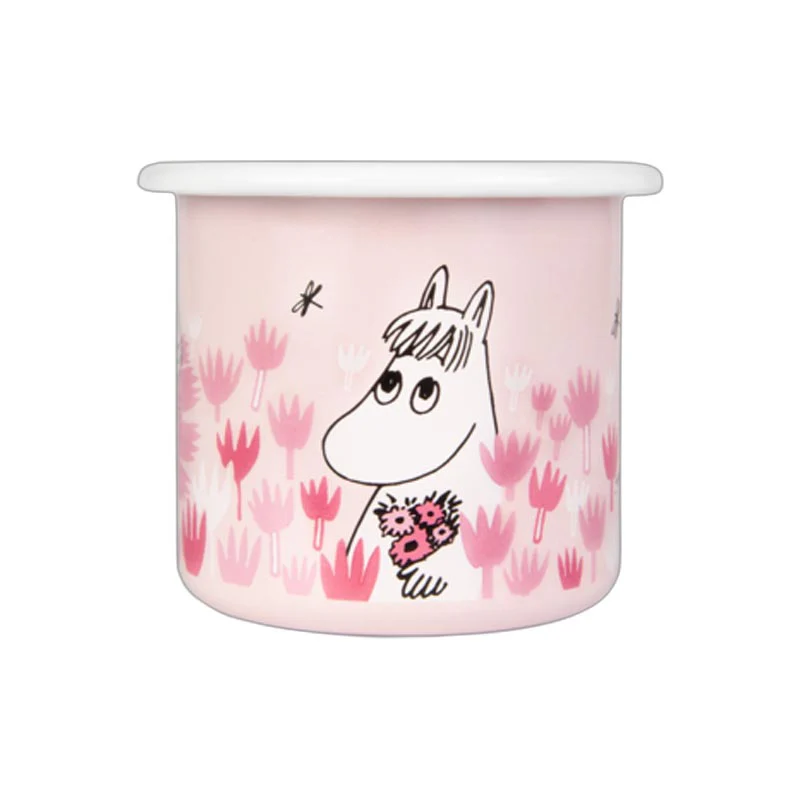 Moomin Enamel Mug - In the garden, girls - by Muurla - Image 2