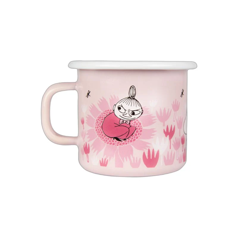 Moomin Enamel Mug - In the garden, girls - by Muurla - Image 3