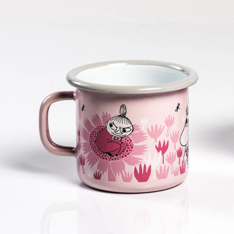 Moomin Enamel Mug - In the garden, girls - by Muurla - Image 5