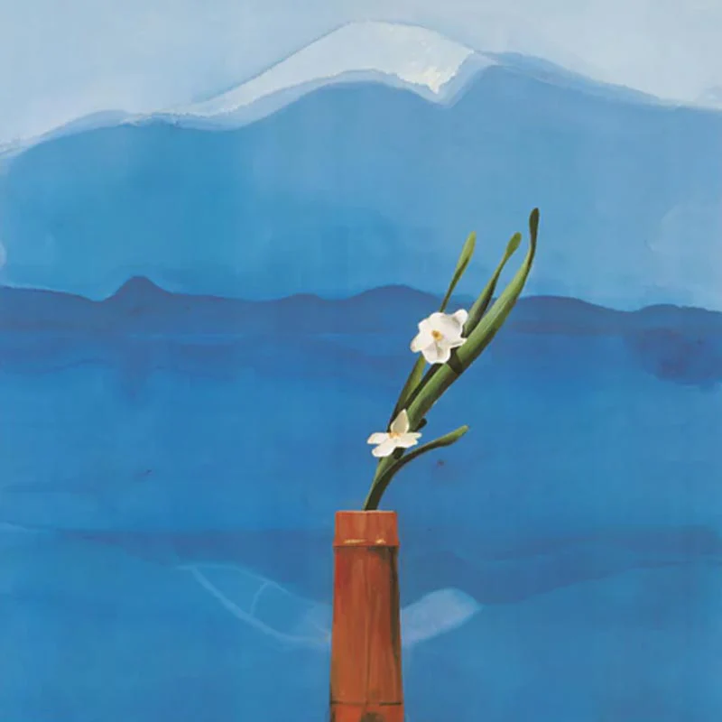 Mount Fuji and Flowers poster by David Hockney - Image 2