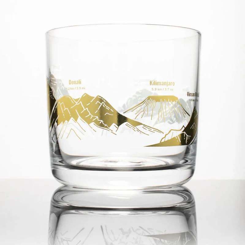 Mountain Peaks of the World Whiskey Glass by Cognitive Surplus - Image 2