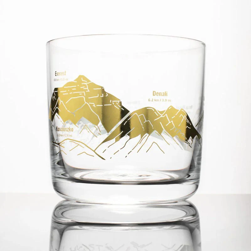 Mountain Peaks of the World Whiskey Glass by Cognitive Surplus - Image 3