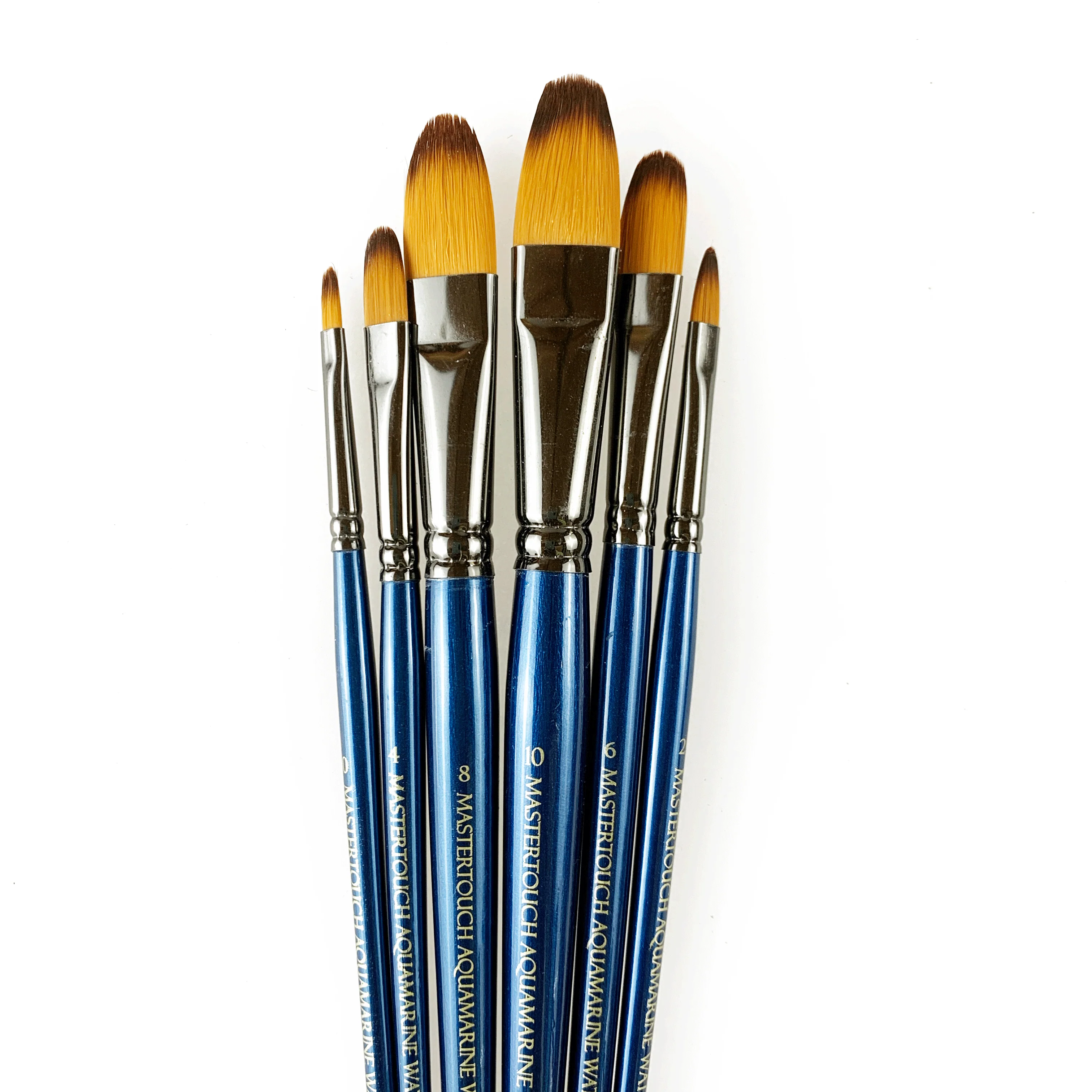 Mastertouch Aquamarine Watercolour Brushes –  Filbert - set of 6 - Image 3
