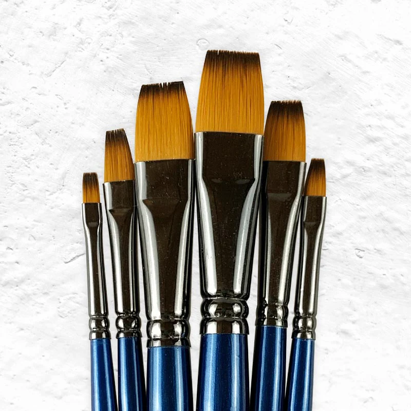 Mastertouch Acquamarine Watercolour Brushes β Flat β set of 6