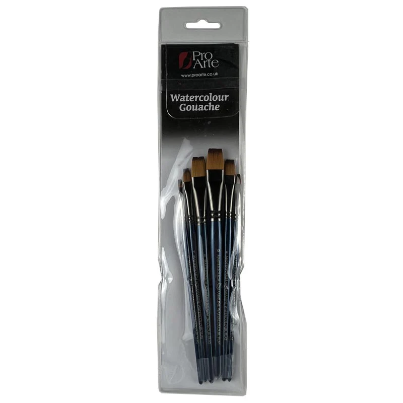 Mastertouch Acquamarine Watercolour Brushes β Flat β set of 6 - Image 2