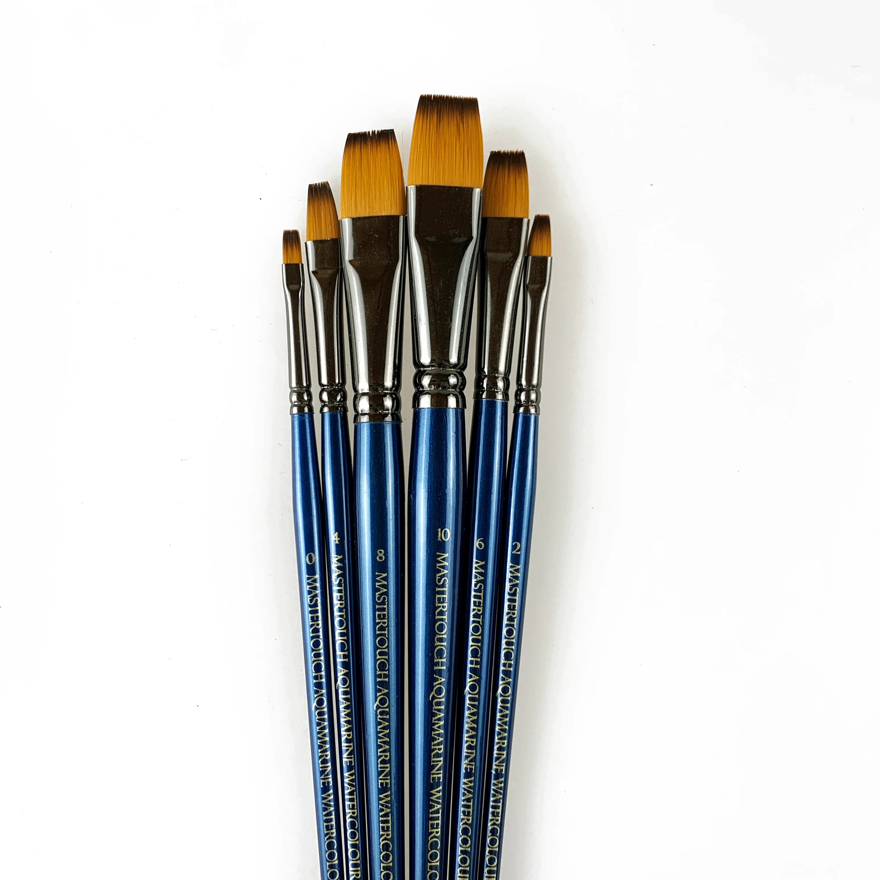 Mastertouch Acquamarine Watercolour Brushes β Flat β set of 6 - Image 3