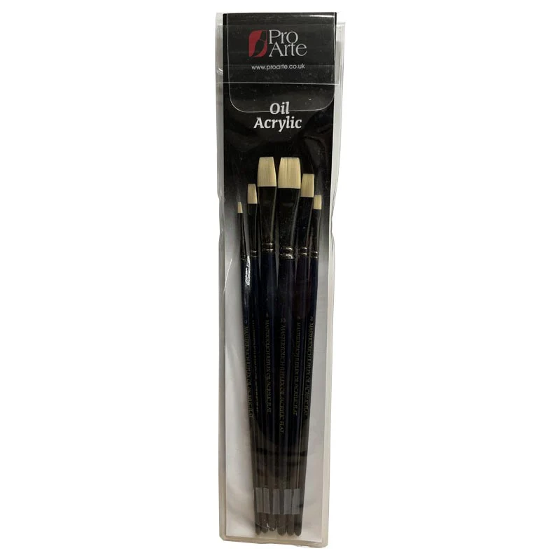Mastertouch Reflex Oil / Acrylic Brushes – Flat – Set of 6 - Image 2