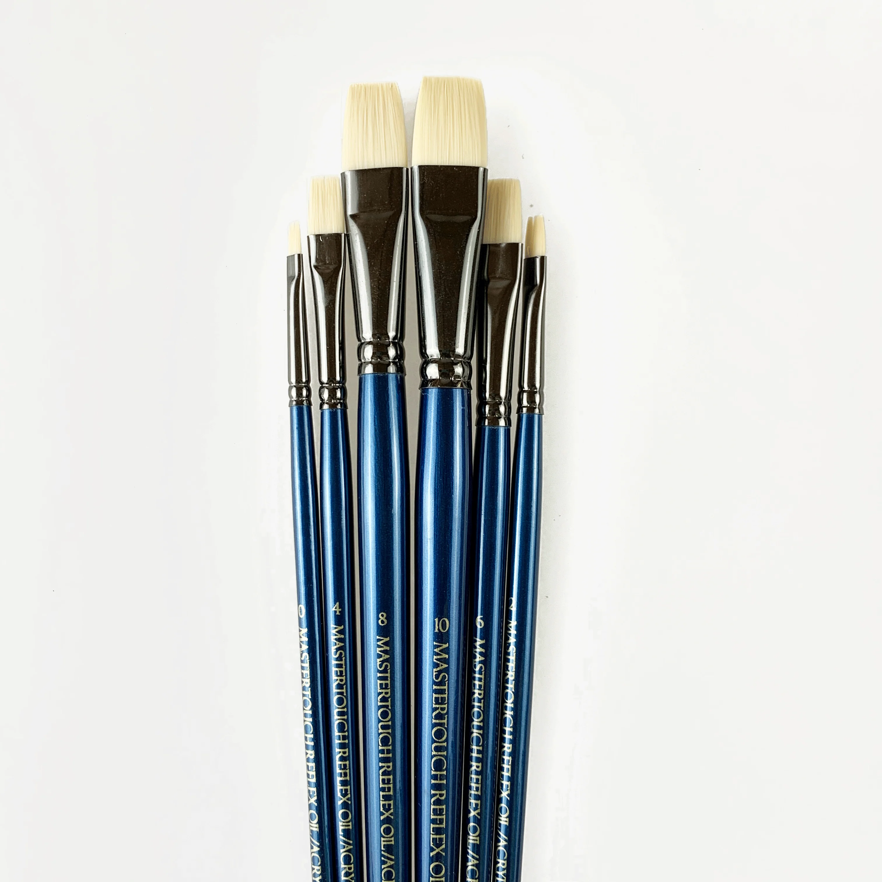 Mastertouch Reflex Oil / Acrylic Brushes – Flat – Set of 6 - Image 3