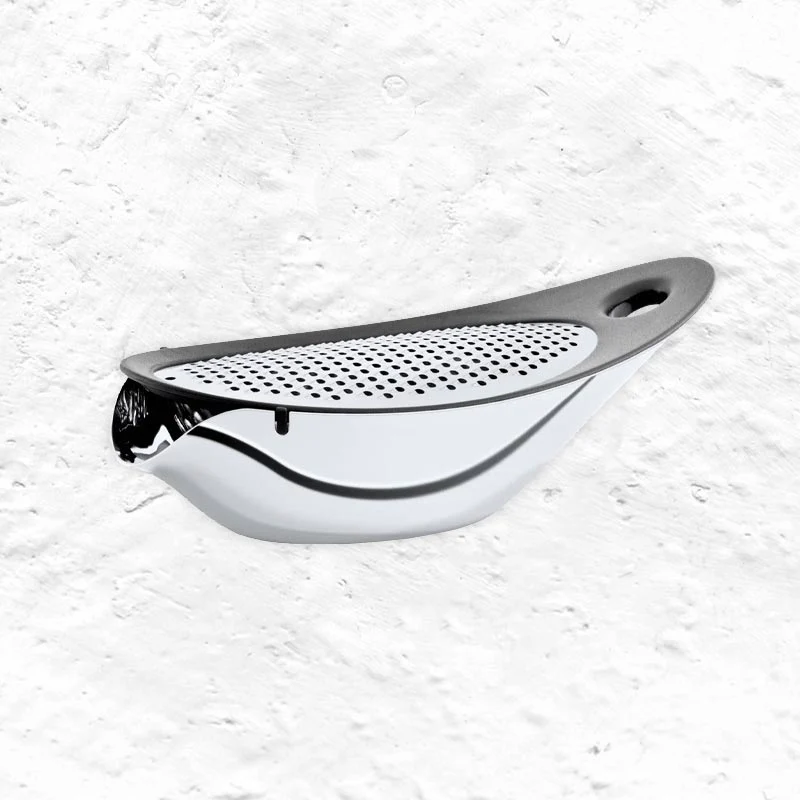 Navetta parmesan grater (polished stainless steel) des. Daniels & Erdwiens for blomus