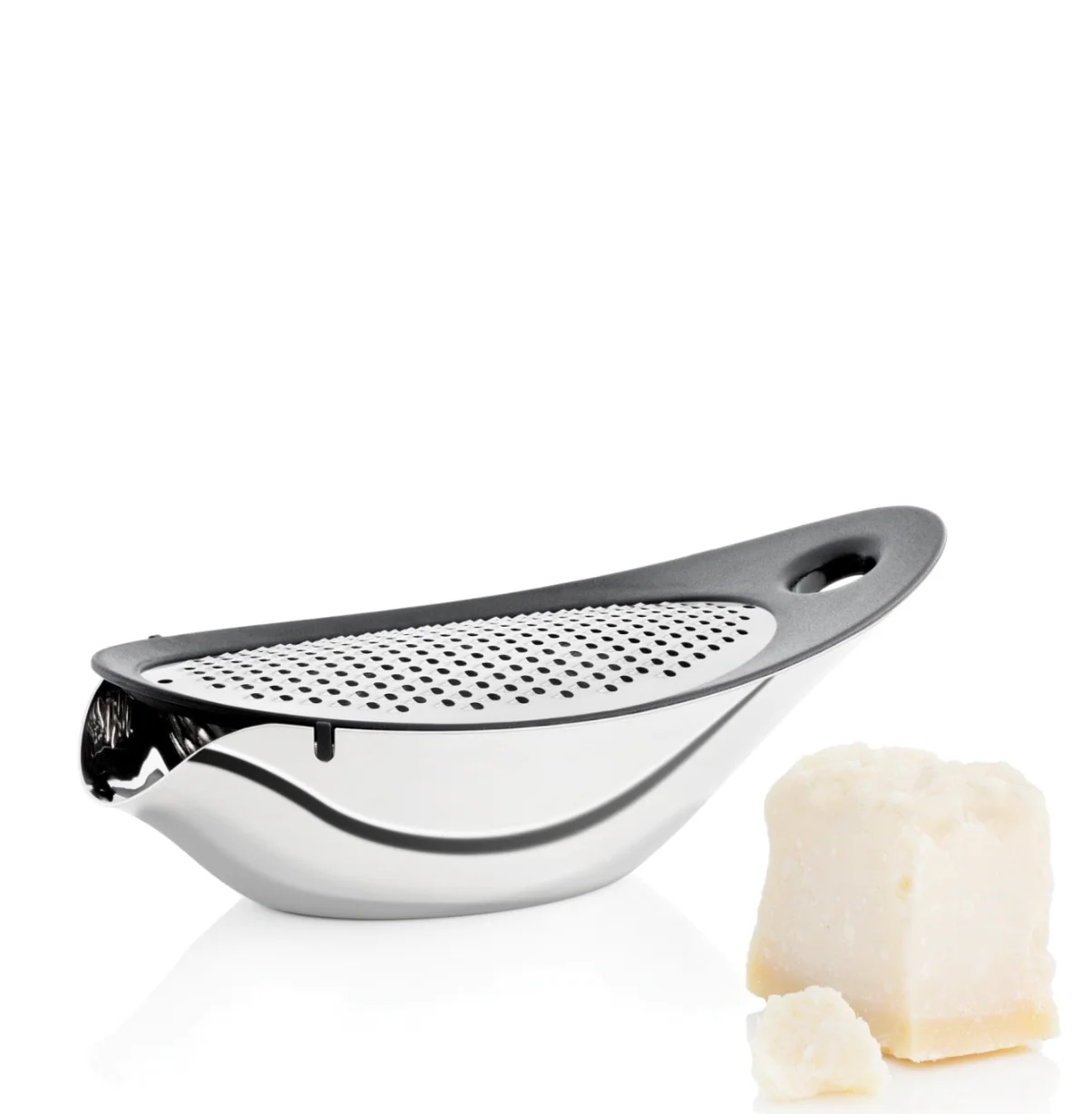 Navetta parmesan grater (polished stainless steel) des. Daniels & Erdwiens for blomus - Image 2