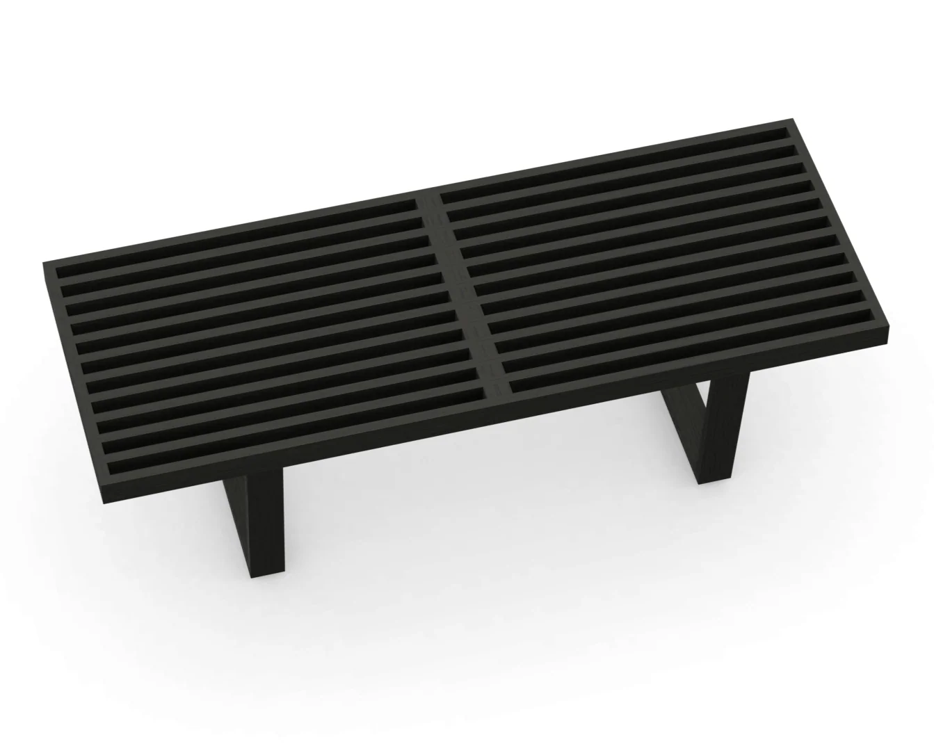 Nelson bench des. George Nelson - Black Ash (made by Vitra) - Image 2