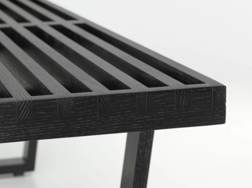 Nelson bench des. George Nelson - Black Ash (made by Vitra) - Image 5