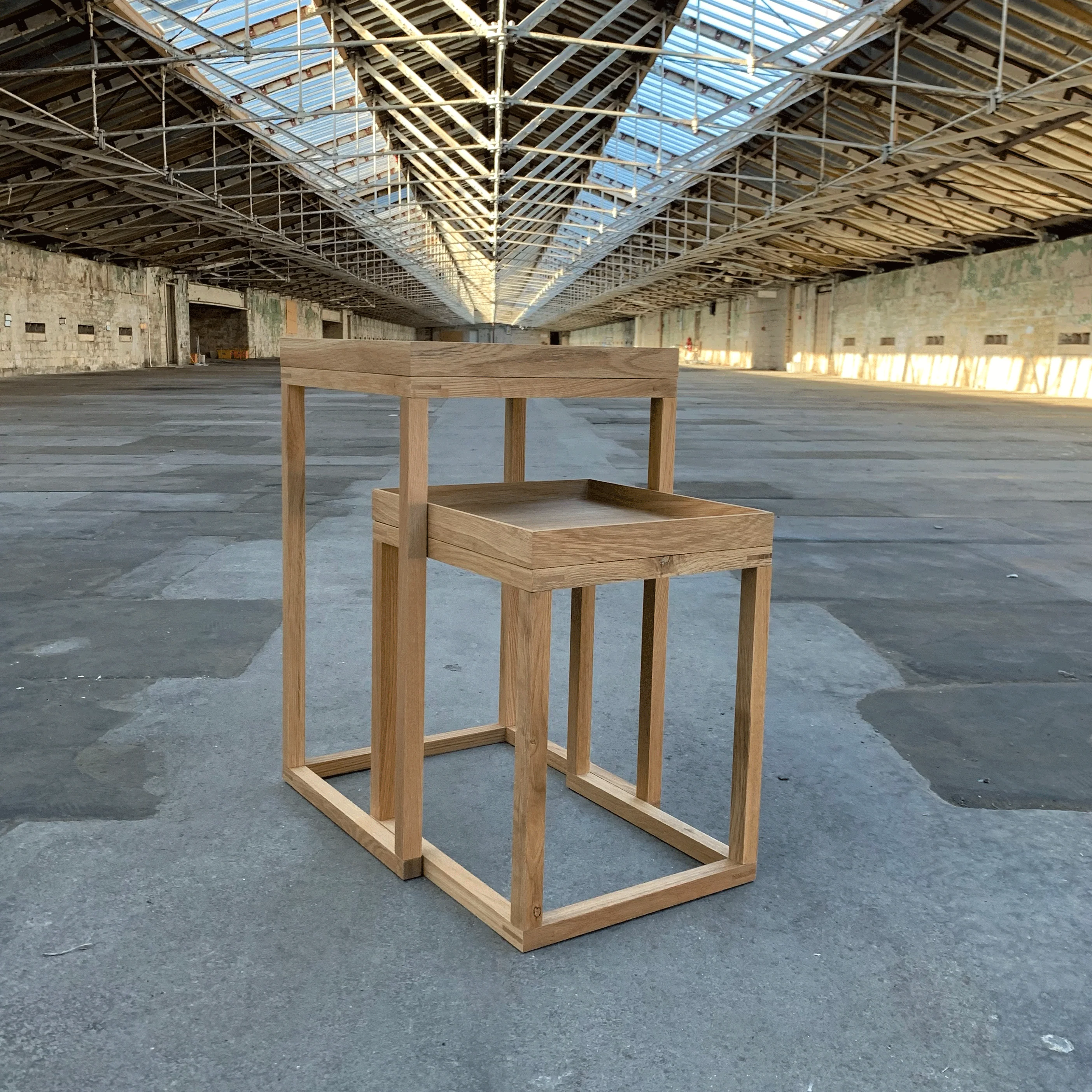 Nest of Tables des. Lincoln Rivers (made by Wireworks) - Image 2